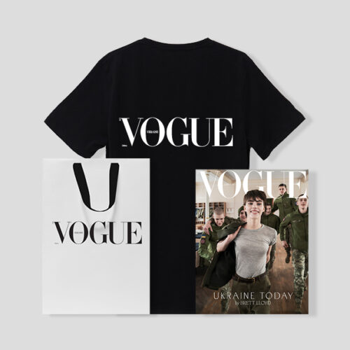 Набір подарунковий №3: Весняний випуск Vogue Ukraine Edition №5/2024 і фірмова футболка