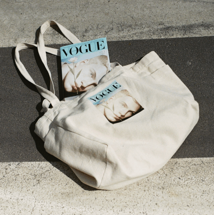 Shopper with print "Happy end" Vogue Ukraine x Mykola Tolmachev