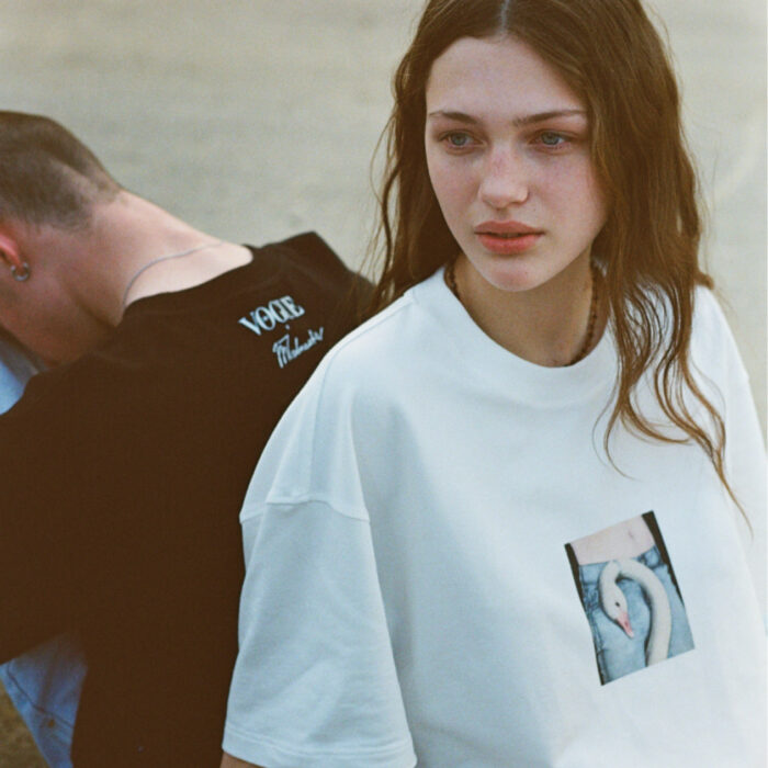 T-shirt with print "Noose" Vogue Ukraine x Mykola Tolmachov, white